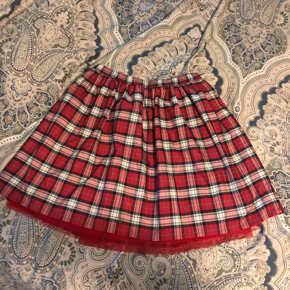 Plaid Lands End Skirt